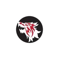 Wolf icon and symbol vector template illustration