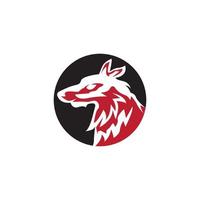 Wolf icon and symbol vector template illustration