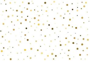 Christmas classic polka dot  confetti. Gold round  confetti. vector