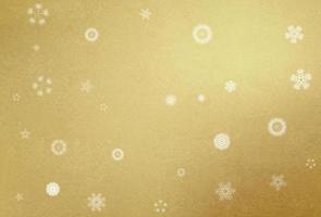 Simple snowflakes on a gold background. Christmas background. vector