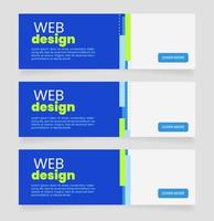 E commerce blue horizontal web banner design template. Vector flyer with text space. Advertising placard with customized copyspace. Promotional printable poster for advertising. Graphic layout