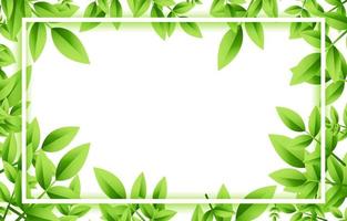 green leaf background with text space design vector