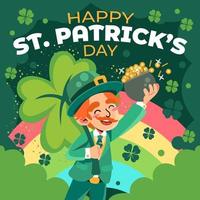 Leprechaun Lucky Clover Leave vector