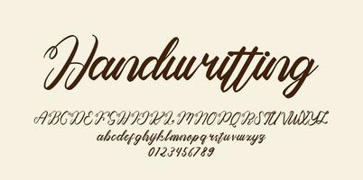 handwriting script font alphabet vector illustration isolated Background
