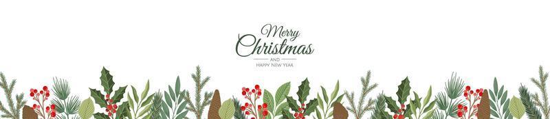 Merry Christmas sale banner template. Greeting card, banner, poster, header for website vector