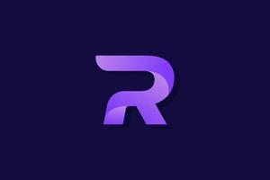 r logo. diseño de logotipo letra r moderno y creativo vector