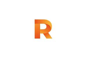 Abstract letter R logo design . Letter R logo with Orange color . vector illustration