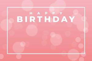 Happy birthday banner. Birthday party background design with confetti on blurry pink background vector