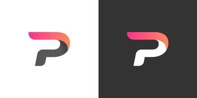 Letter P logo design . simple and clean letter P design using modern color . vector illustration