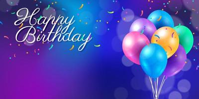 Birthday background with streamer Royalty Free Vector Image