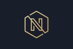 N logo . Letter N logo design . modern letter N line logotype . vector illustration