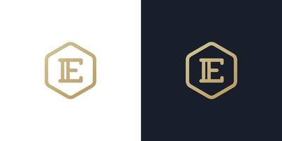 simple Letter E monoline logo design . vector illustration