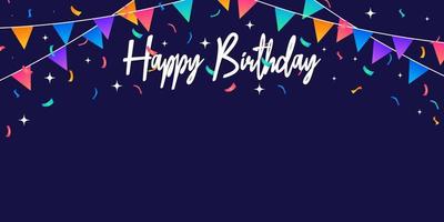 happy birthday , birthday banner concept. birthday celebration design . vector