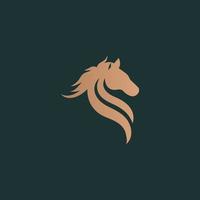 concepto premium de diseño de logotipo de caballo vector