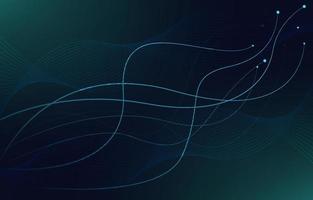 Wave Lines Digital Network Connection Internet Computer Technology Background vector
