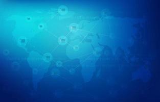 Global Digital Network Communication Connection Internet Computer Technology Business vector