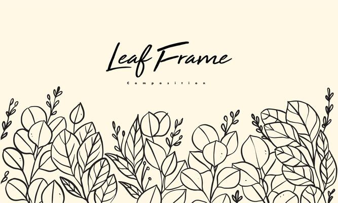 set of hand drawn leaf vector illustration, flower lineart isolated graphic elements for your design, floral lineart for classic design