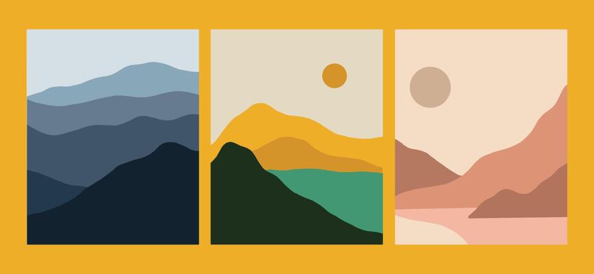 Colorful Mountains Night Minimal, mountains, minimalism, minimalist,  artist, HD wallpaper