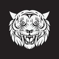 ilustración vectorial de un tigre. diseño de cabeza de animal para diseño de logotipo y camiseta vector