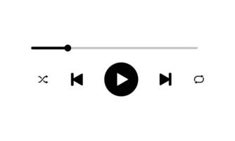 icon media music player in vector. modern playback of music application. multimedia navigation  on smartphone device. vector