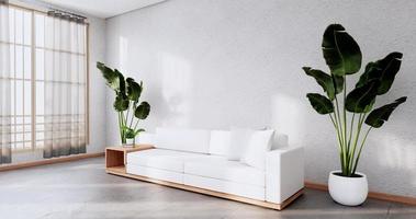 Sofa furniture and mockup modern room design minimal.3D rendering photo