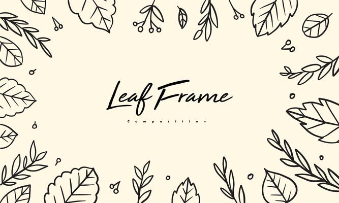 set of hand drawn leaf vector illustration, flower lineart isolated graphic elements for your design, floral lineart for classic design