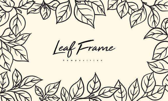 set of hand drawn leaf vector illustration, flower lineart isolated graphic elements for your design, floral lineart for classic design