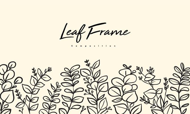 set of hand drawn leaf vector illustration, flower lineart isolated graphic elements for your design, floral lineart for classic design