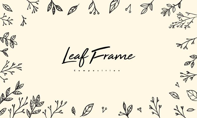 set of hand drawn leaf vector illustration, flower lineart isolated graphic elements for your design, floral lineart for classic design