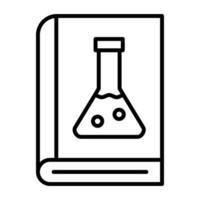 icono de línea de química vector