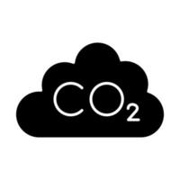 icono de glifo de co2 vector