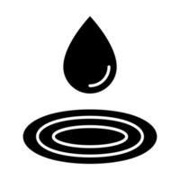 Water Drop Glyph Icon vector