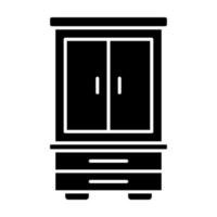 Wardrobe Glyph Icon vector