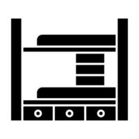 Bunk Bed Glyph Icon vector