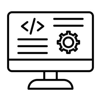 Code Settings Line Icon vector