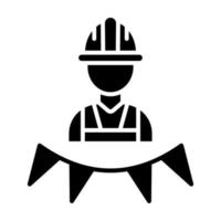 Labour Day Glyph Icon vector