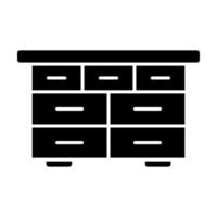 Drawer Table Glyph Icon vector