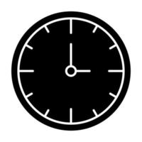 icono de glifo de reloj vector