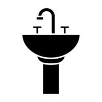 Sink Glyph Icon vector