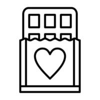 Chocolate Line Icon vector