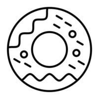 Donut Line Icon vector