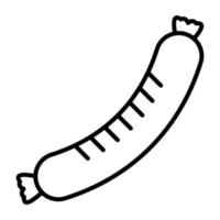 Sausage Line Icon vector