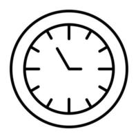 icono de línea de reloj vector