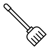 Broom Cleaning Line Icon vector