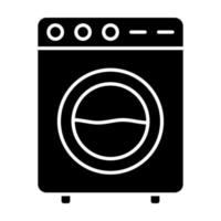 icono de glifo de lavadora vector