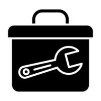 icono de glifo de caja de herramientas vector