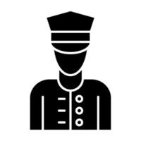 Doorman Glyph Icon vector