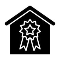 icono de glifo de premio de la casa vector