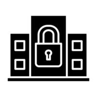 Property Lock Glyph Icon vector