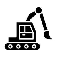 Excavator Glyph Icon vector